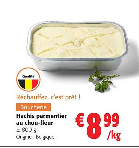 hachis parmentier au chou-fleur