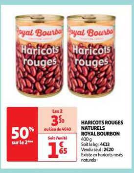 haricots rouges naturels royal bourbon