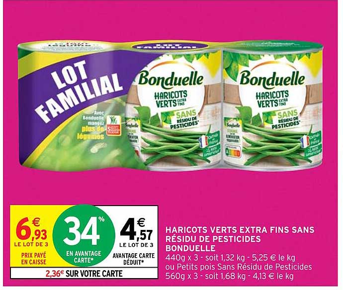 haricots verts extra fins sans résidu de pesticides bonduelle