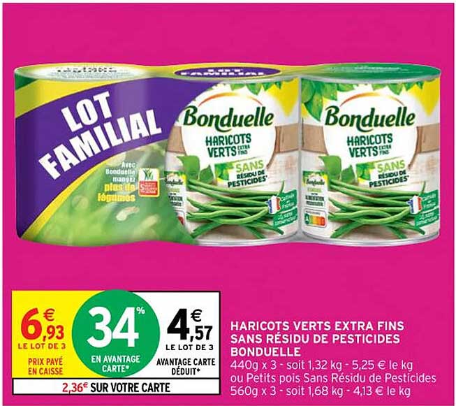 haricots verts extra fins sans résidu de pesticides bonduelle