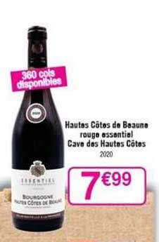 hautes côtes de beaune rouge essentiel cave des hauts côtes