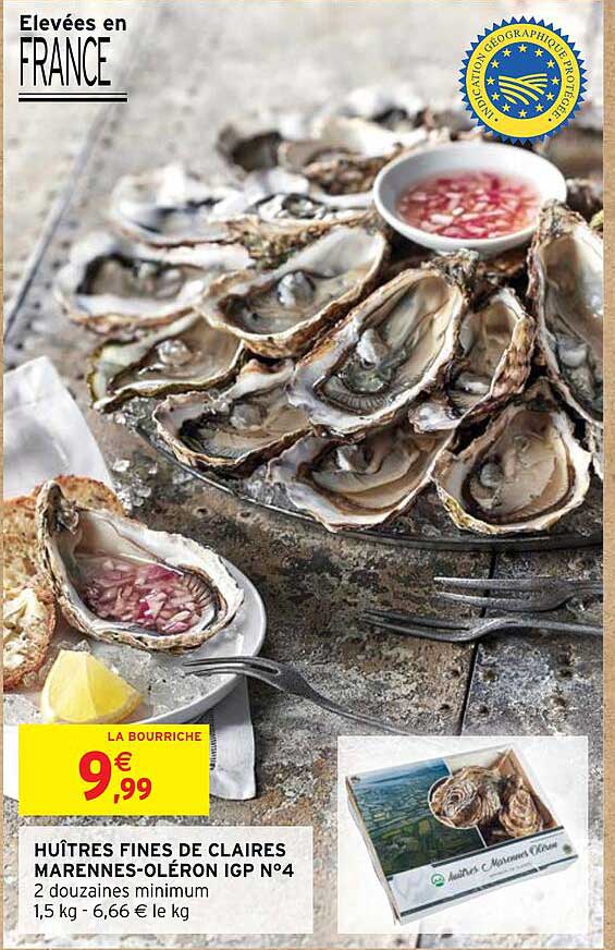 huîtres fines de claires marennes-oléron igp n°4