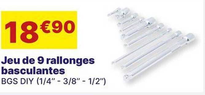 jeu de 9 rallonges basculantes