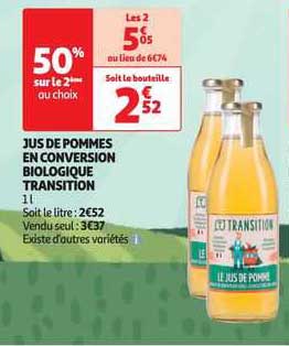 jus de pommes en conversion biologique transition