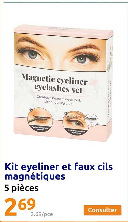 kit eyeliner et faux cils magnétiques