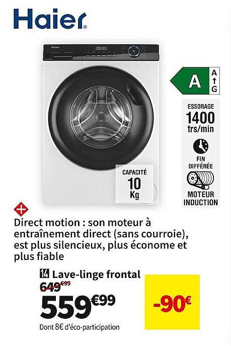 lave-linge frontal haier