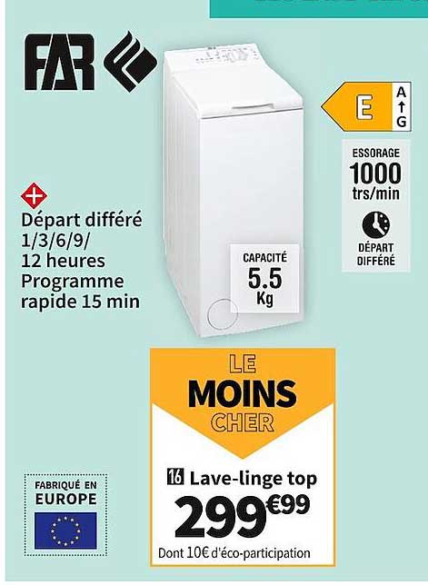 lave-linge top far