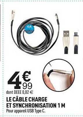 Le Câble Charge Et Synchronisation 1 M