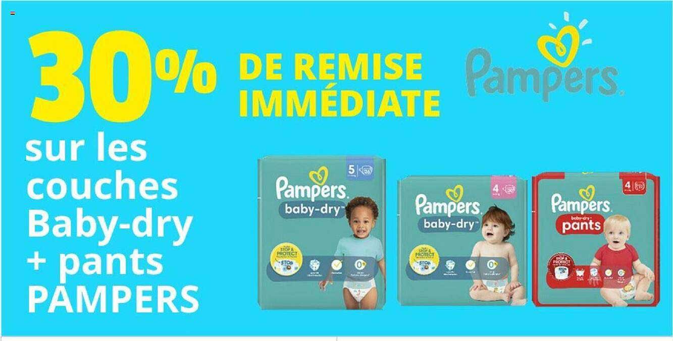 les couches baby-dry + pants pampers