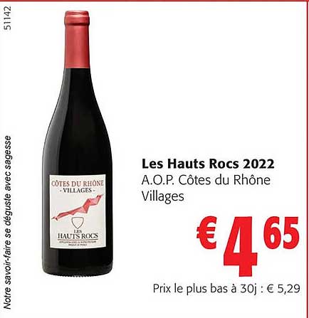 les hauts rocs 2022 aop côtes du rhône