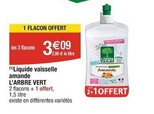liquide vaisselle amande l'arbre vert