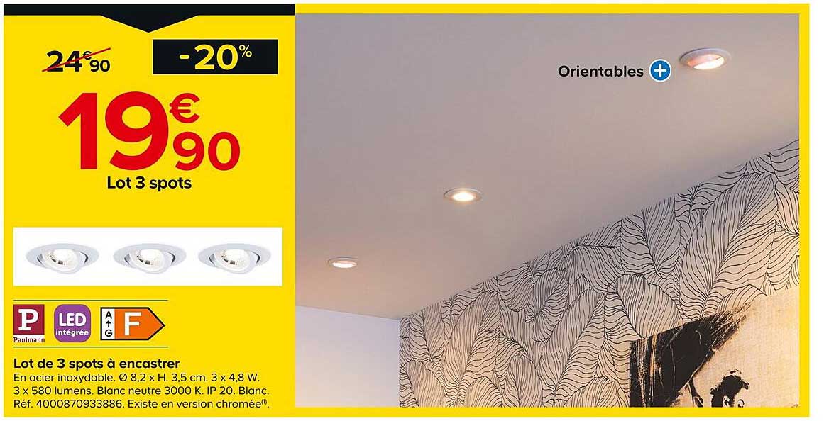 Lot De 3 Spots à Encastrer