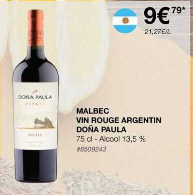 malbec vin rouge argentin doña paula