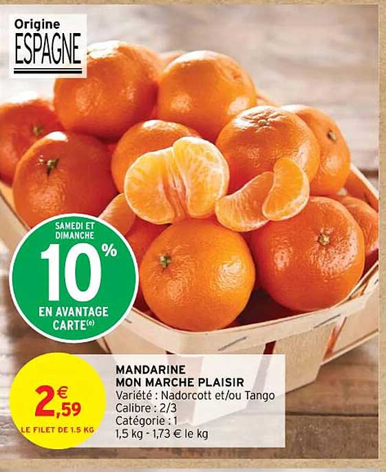 mandarine mon marche plaisir