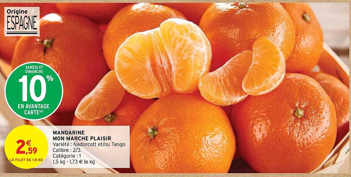 mandarine mon marche plaisir