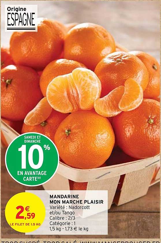 mandarine mon marche plaisir