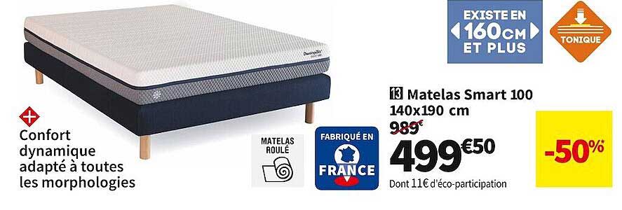 matelas smart 100 140x190 cm