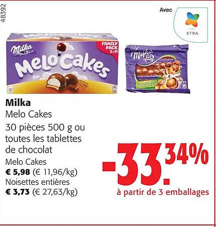 milka melo cakes