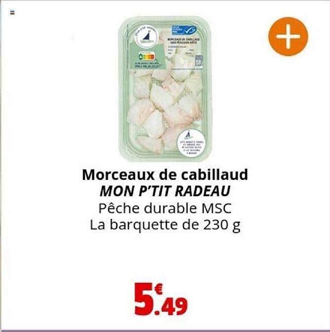 morceaux de cabillaud mon p'tit radeau