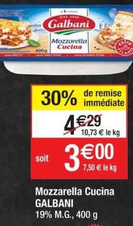 mozzarella cucina galbani