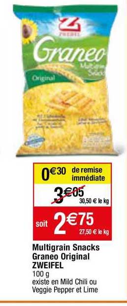 multigrain snacks graneo original zweifel