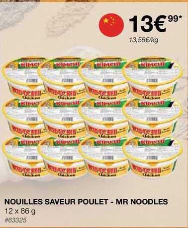 nouilles saveur poulet - mr noodles