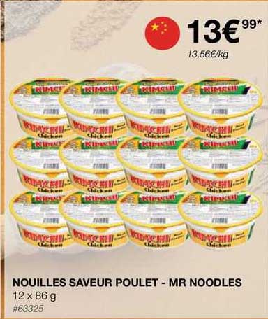 nouilles saveur poulet - mr noodles