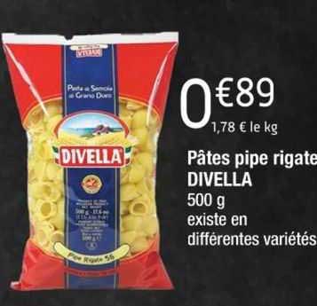 pâtes pipe rigate divella