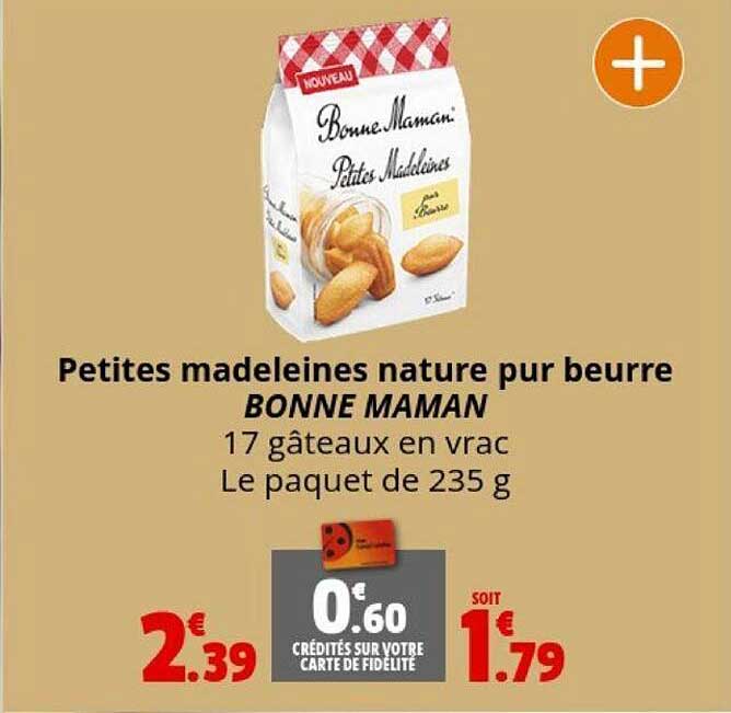 petites madeleines nature pur beurre bonne maman
