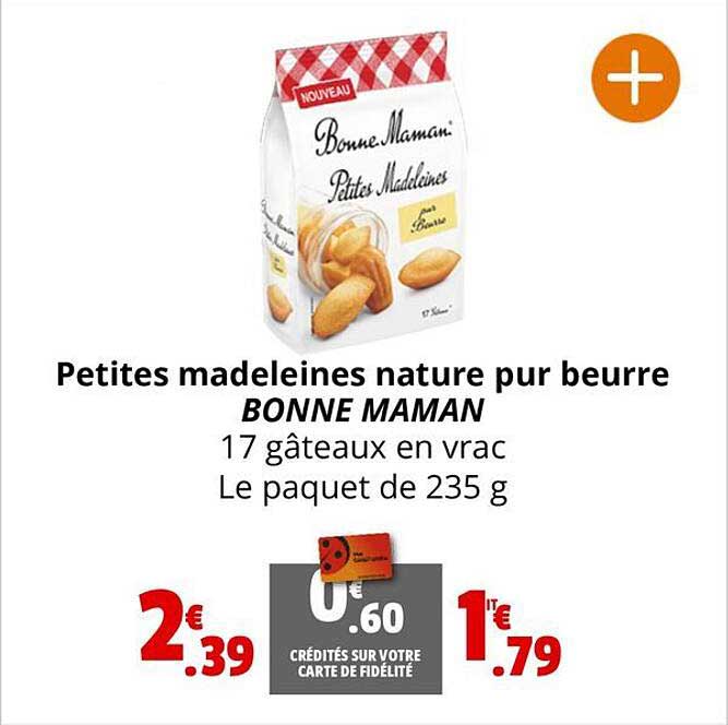 petites madeleines nature pur beurre bonne maman