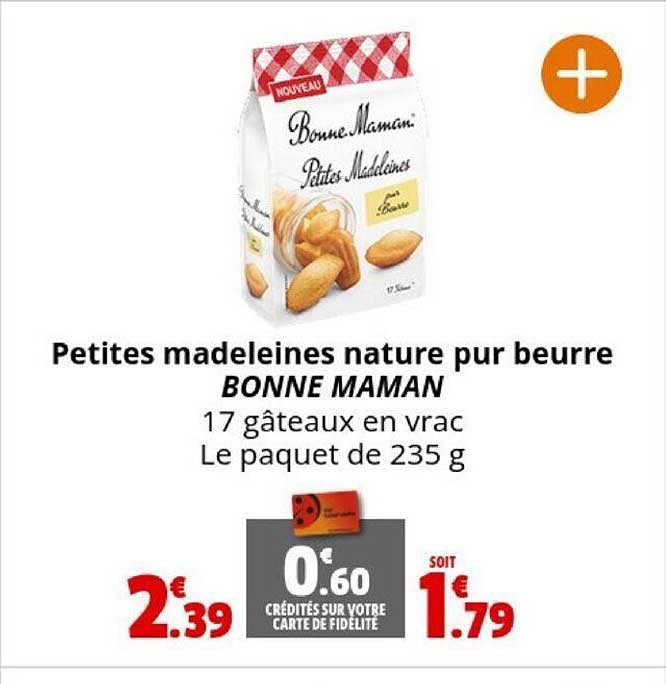 petites madeleines nature pur beurre bonne maman
