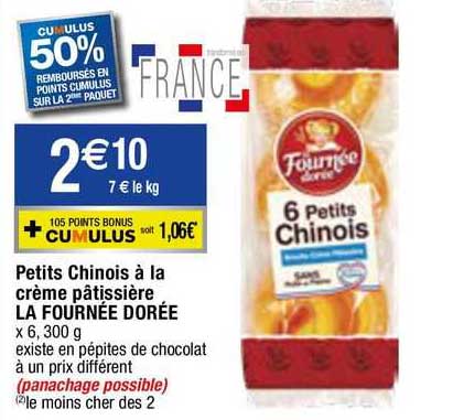 petits chinois à la crème pâtissière la fournée dorée