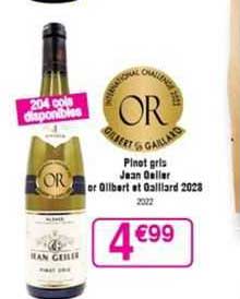 pinot gris jean geiler of gilbert et gaillard 2023