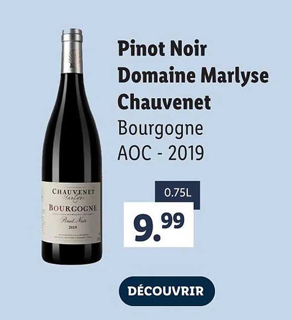 pinot noire domaine marlyse chauvenet bourgogne aoc - 2019