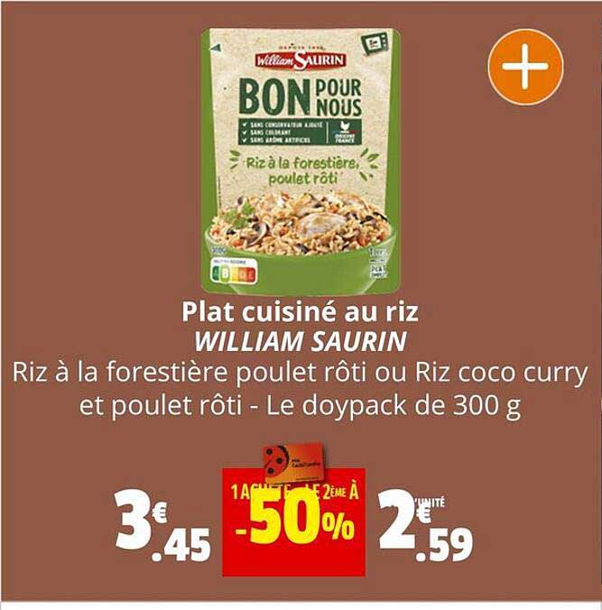 plat cuisiné au riz william saurin