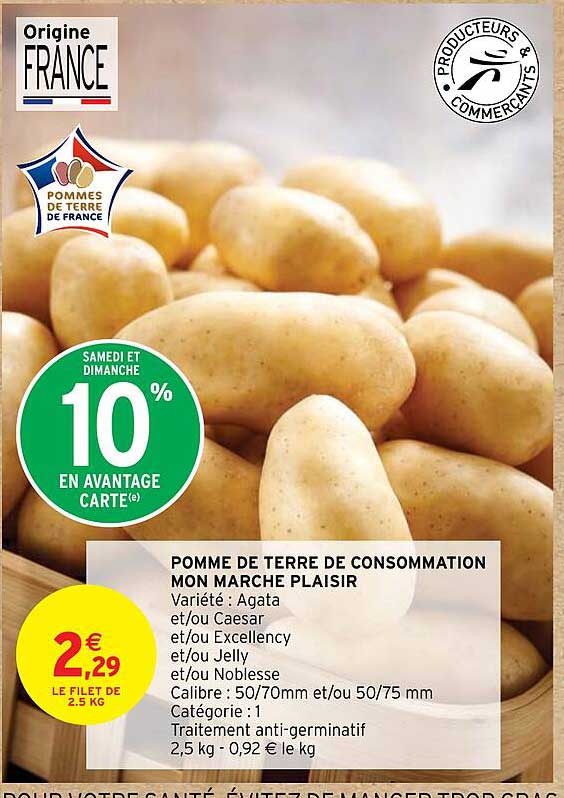 pomme de terre de consommation mon marche plaisir
