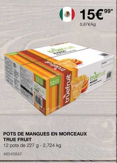 Pots De Mangues En Morceaux True Fruit