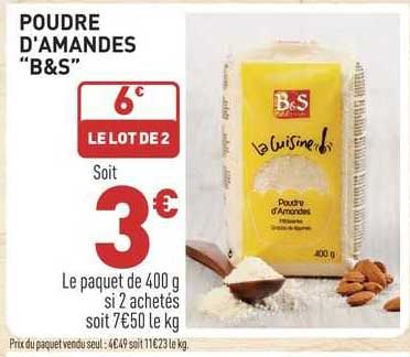 poudre d'amandes "b&s"
