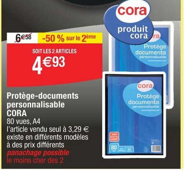 protège-documents personnalisable cora