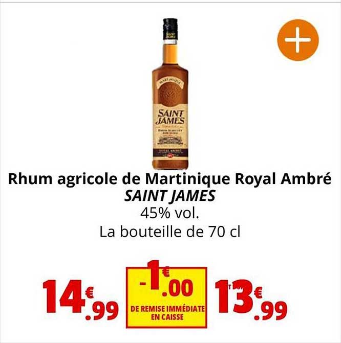 Rhum Agricole De Martinique Royal Ambré Saint James