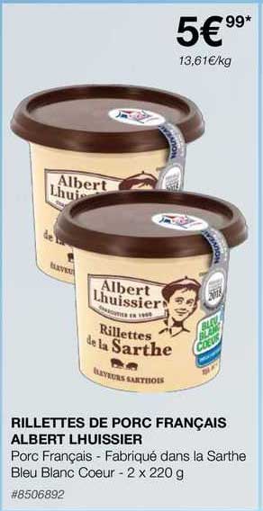 rillettes de porc français albert lhuissier
