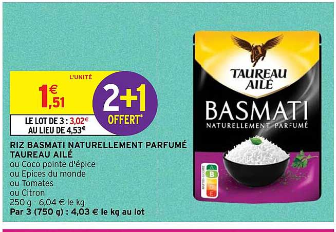Riz Basmati Naturellement Parfumé Taureau Ailé