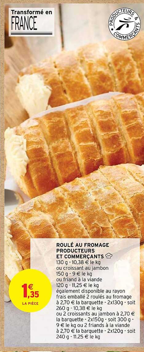 roulé au fromage producteurs et commerçants