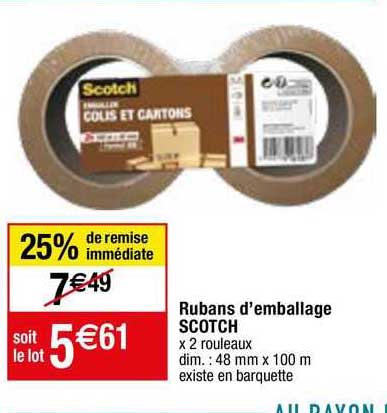 rubans d'emballage scotch