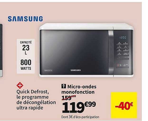 samsung micro-ondes monofonction