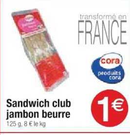 Sandwich Club Jambon Beurre