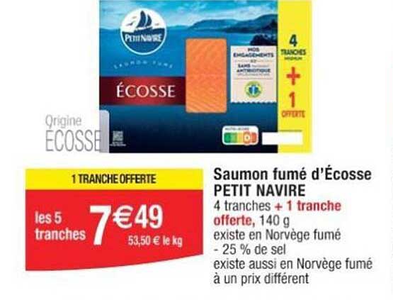 saumon fumé d'écosse petit navire