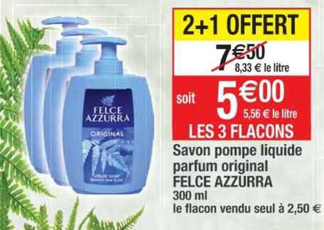 savon pompe liquide parfum original felce azzurra