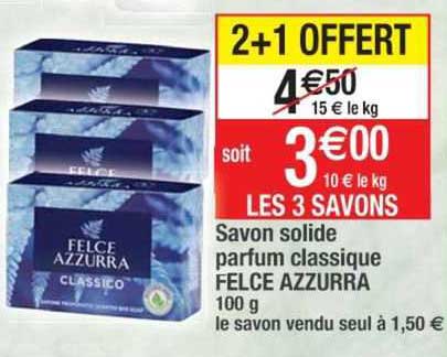 savon solide parfum classique felce azzurra
