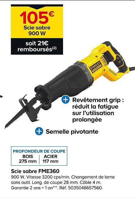 scie sabre fme360 stanley fatmax